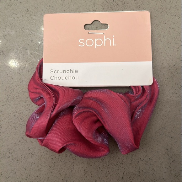 NEW Sophi Iridescent Pink scrunchie & Sophi Iridescent pink & purple clips - Picture 4 of 5